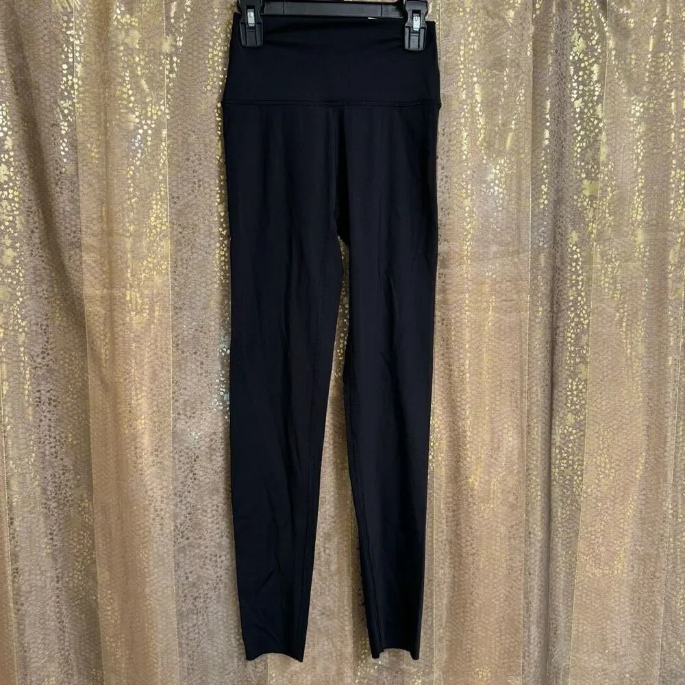 Aerie OFFLINE Goals Logo Leggings Black 7/8 Length Hi‎ Rise Small NWT